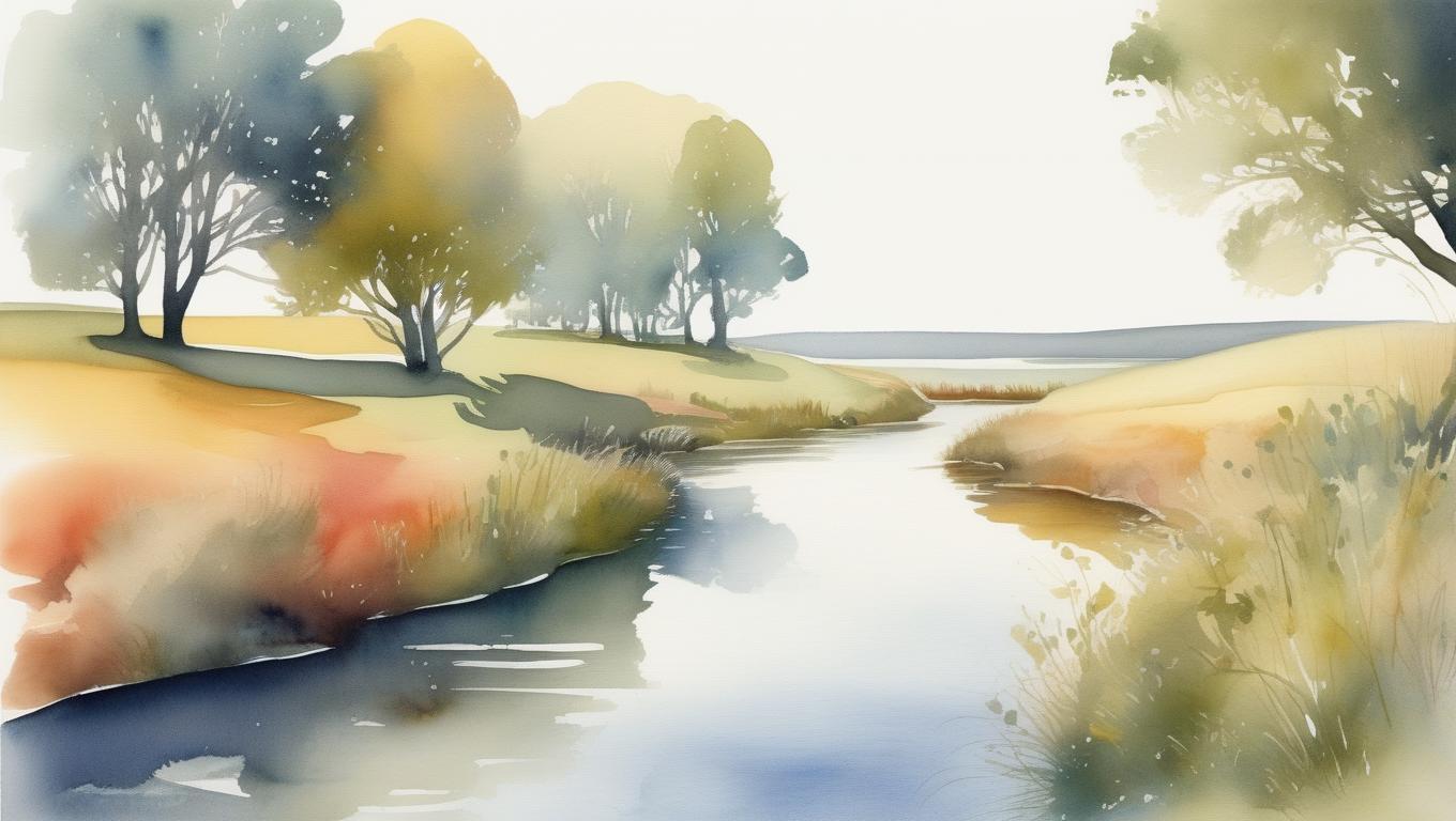 dreamy watercolor landscape in Denmark 2